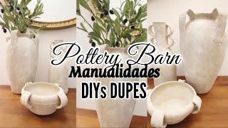 Manualidades ELEGANTES POTTERY BARN DUPES | COMO HACER JARRONES RÚSTICOS con poco DINERO | HOME DIYS