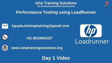 Performance Testing Using LoadRunner Day 1 Video. Pls call / whatsapp us on +91-8019952427 to enroll