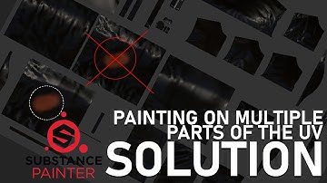Painting on Multiple parts of the UV Substance Painter Solution I Substance Painter Tutorial