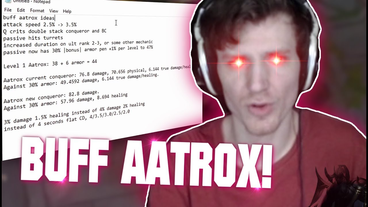 Riot Games: *breathes* Hashinshin: BUFF AATROX BUFF AATROX BUFF AATROX