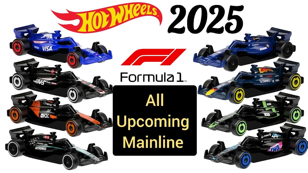 Hot Wheels 2025 All Formula 1 Upcoming Mainline - YouTube