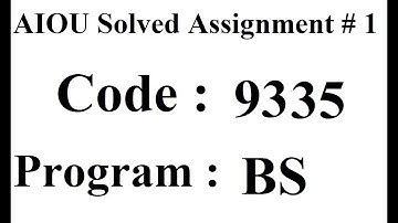 AIOU Code 9335 Solved Assignment No 1 Spring 2024 | Baloch Academy