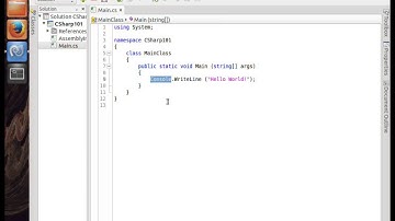 C Sharp on Ubuntu MonoDevelop Video 1