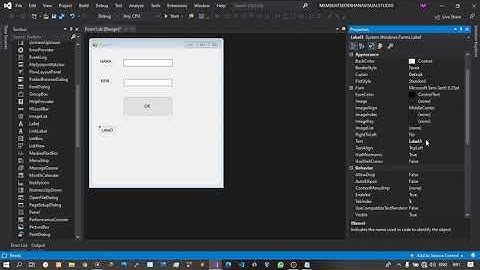 Contoh Sederhana Penggunaan Komponen Textbox, Label, dan Button. VISUAL STUDIO