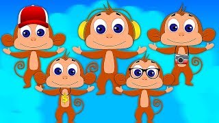 lima monyet kecil | lagu bayi | Five Little Monkeys | Kids Channel Indonesia | Lagu Anak