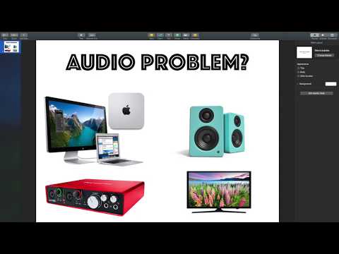 How to fix sound issues on a mac when using external speakers, audio devices, and TVs.