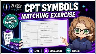 Medical Coding Matching Game  CPT Symbols Known Certification Exam Examples #medicalcoder #cpt