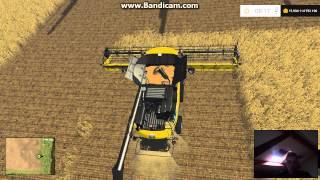 grande moisson avec la moissonneuse new holland