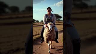 Unexpected Elegance On A Sheep Ride