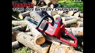 Trying Out The Toro 60V Max 16 in. Electric Cordless Chainsaw