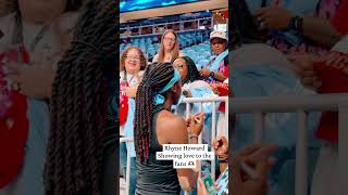Rhyne Howard Showing love to the fans before game 1 vs the Mystics 🫶🏾🫶🏾❤️