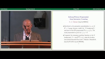 John Schwarz - Opening Lecture I (Strings 2012)