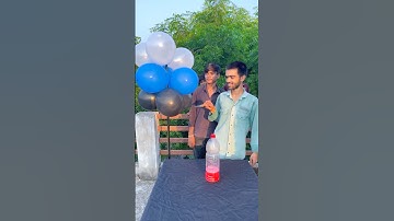 Flip The Bottle & Pop Balloon 🎈 Challenge #flyxo #shorts #familyfun #popular #shortsfeed