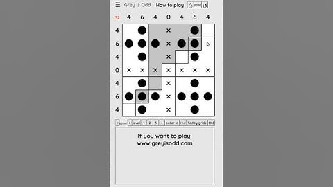 Grey is Odd - Today grids. Solution level 1 7X7 dated 03-08-2024