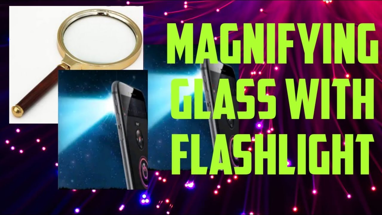 Magnifying glass with flashlight