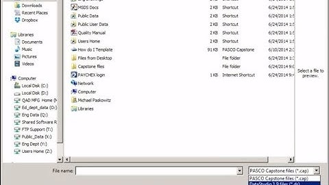 Open a DataStudio File (Capstone)