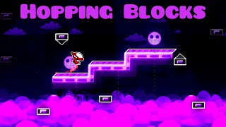 “Hopping Blocks” by HexNut (ALL COINS) | Geometry Dash Daily Level #593