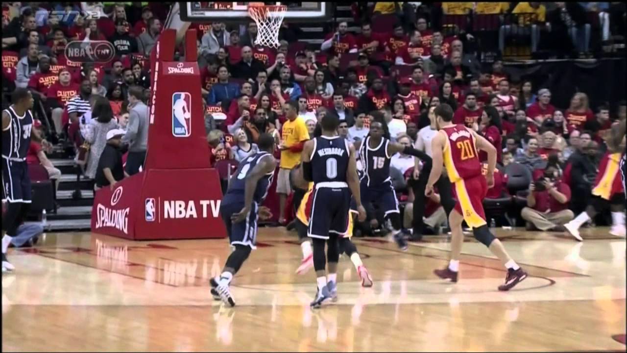 James Harden splits the defense, dunks on the Thunder YouTube