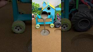 😱 Real Working Mini Tractor Making Cement Pillar | Amazing DIY Construction Machine 🚜 #shorts