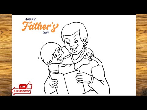 Father's Day Drawing/How To Draw Father's Day Drawing Step By Step ...
