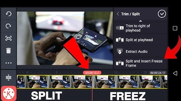 How to split and insert freeze frame in kinemaster||How to freeze frame in kinemaster|Unique tech 55