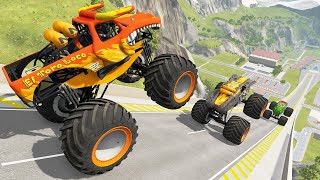 Zombie Monster Truck Car Adventures | Blippi Monster Truck | Monster Truck High Jumps