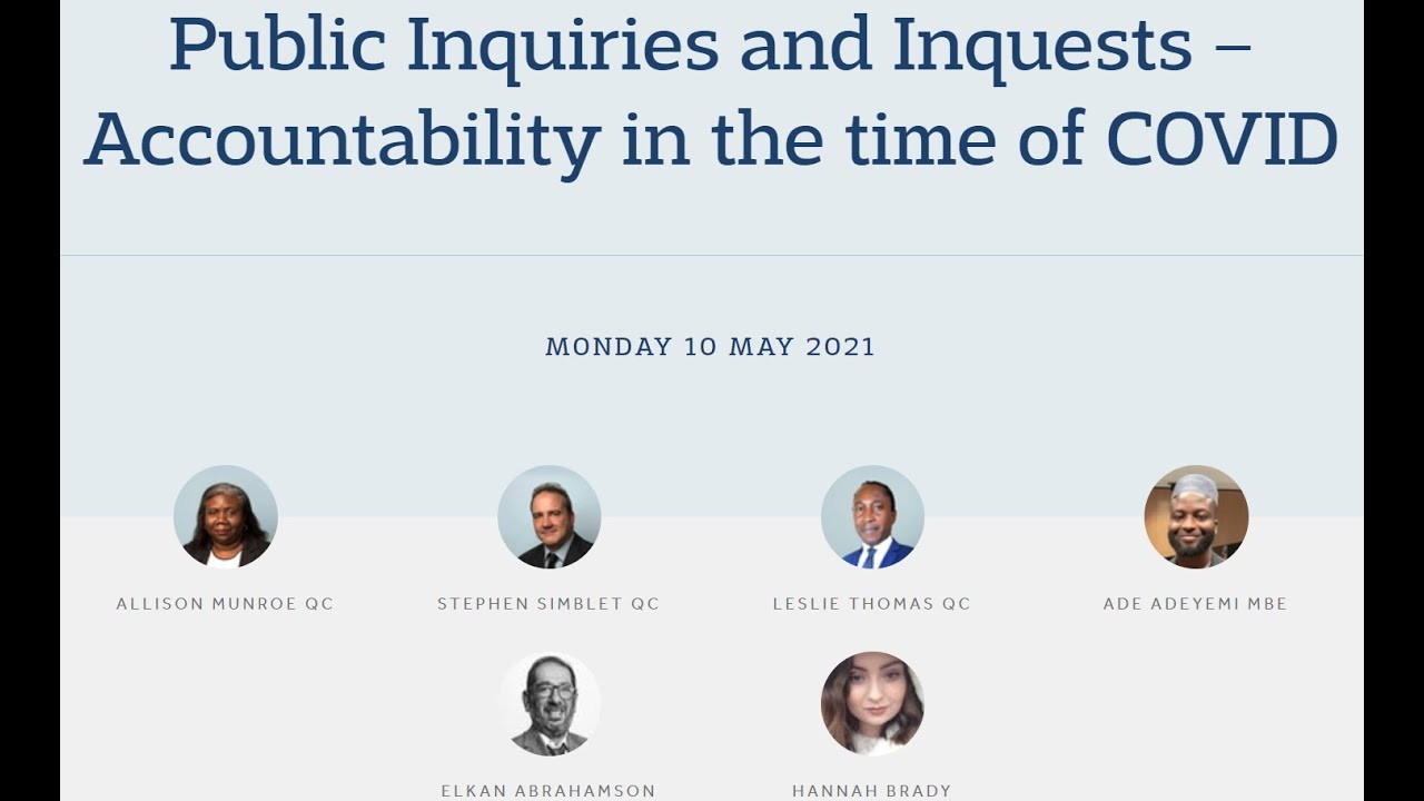 Public Inquiries and Inquests – Accountability in the time of COVID ...