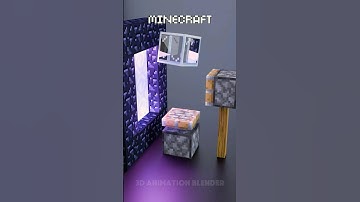 Minecraft Vs Real Life in the Nether 🔥🔥🔥#blender3d #3dart #3danimation #minecraft