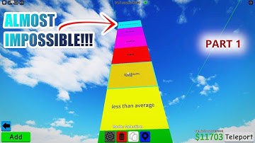 Difficulty Chart Obby in Obby Creator | Part 1 | Roblox | superj