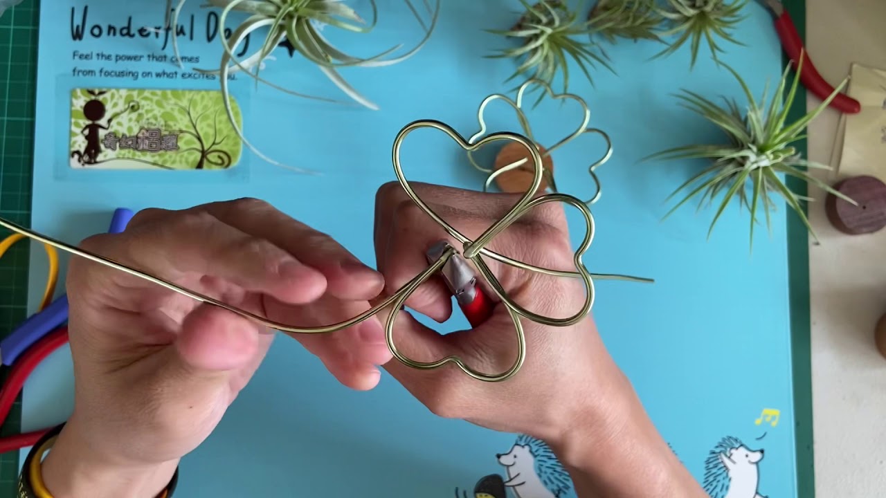 幸運草🍀造型～（放空氣鳳梨用）鋁線架子