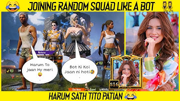 Joining Random Squad Of Girls 👯‍♀️With My Best Friend Harum 😁 Like A Bot | DW Hamza Gaming