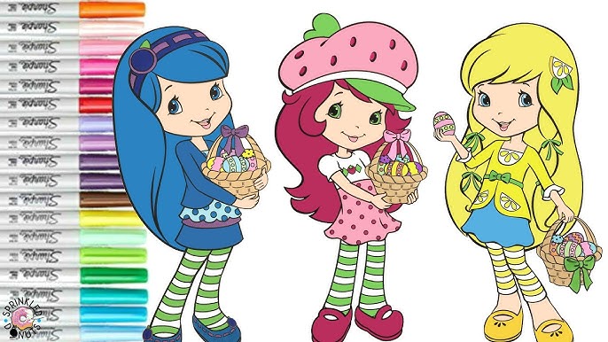 Strawberry Shortcake & Friends Coloring Book Compilation Orange Blossom  Cherry Jam Plum Pudding 