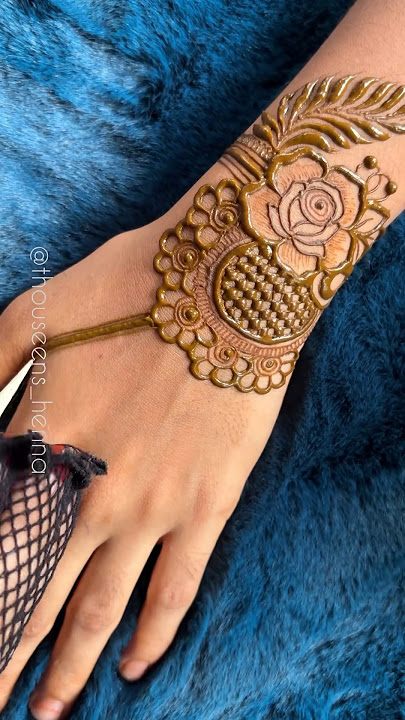 Beautiful back hand mehndi design #arabic #henna