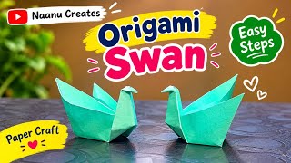 Cara Membuat Angsa Origami 🦢 | Kerajinan Kertas Mudah untuk Anak-Anak | Tutorial Langkah demi Langkah