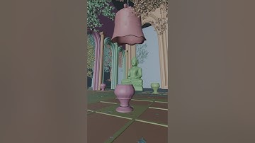 3 hours of editing in blender #blender3d  #3denvironment  #blenderconceptart #temple #editing