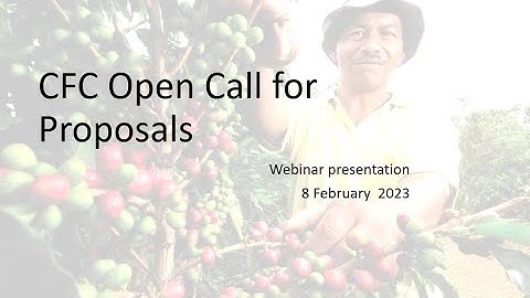Webinar - Opencall for Proposals