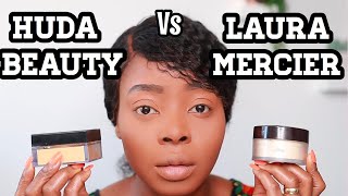 HUDA BEAUTY EASY BAKE VS LAURA MERCIER POWDER | REVIEW