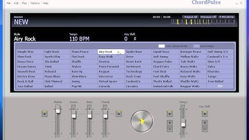 Create midi backing tracks or loops with ChordPulse music software