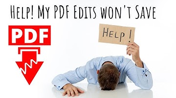 Help! PDF changes won