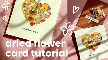 Card making with dried and pressed flowers 🌸💐 | easy DIY