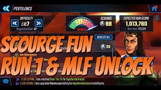 Scourge Fun , Run 1, MLF Unlock ! - MSF - Marvel Strike Force