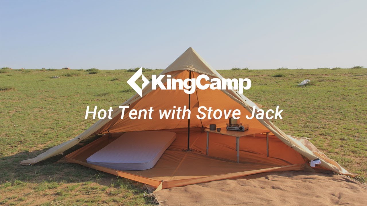 Real review丨 KingCamp Hot Tent with Stove Jack 4 Season Waterproof Bell Tent  KT2203 - YouTube