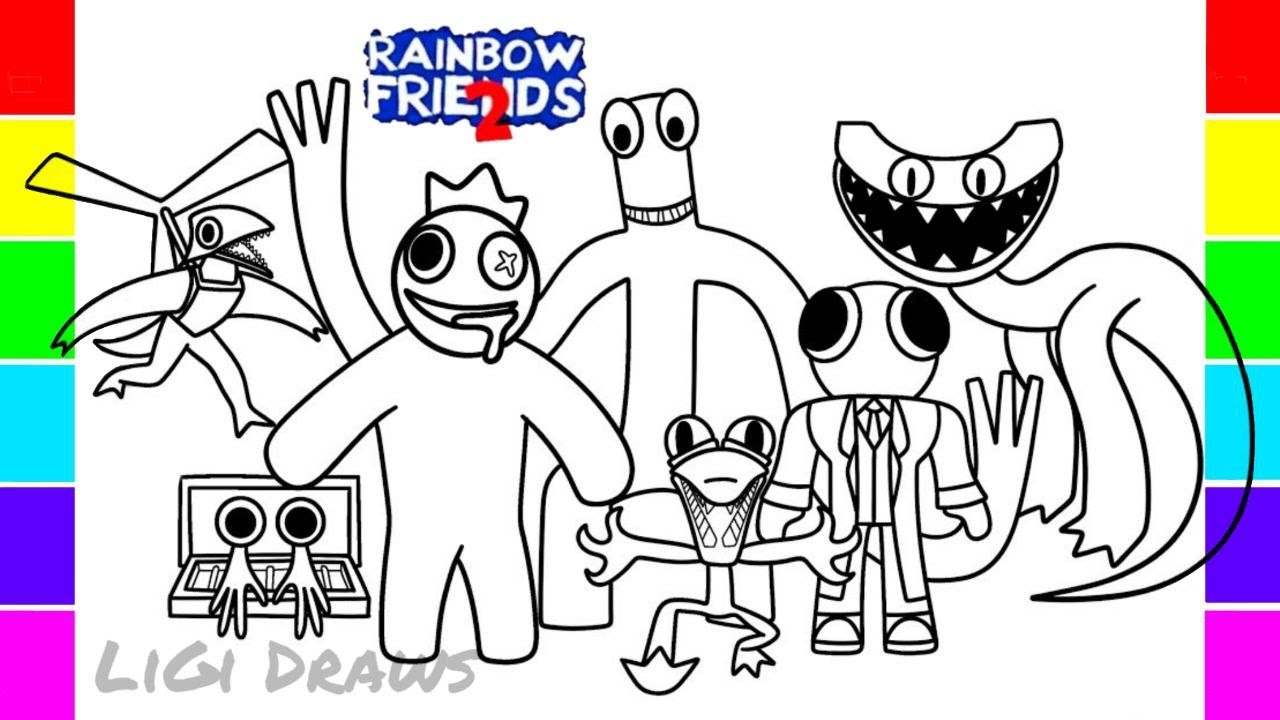 Rainbow Friends Chapter 2 Coloring Pages | Color ALL New Monsters