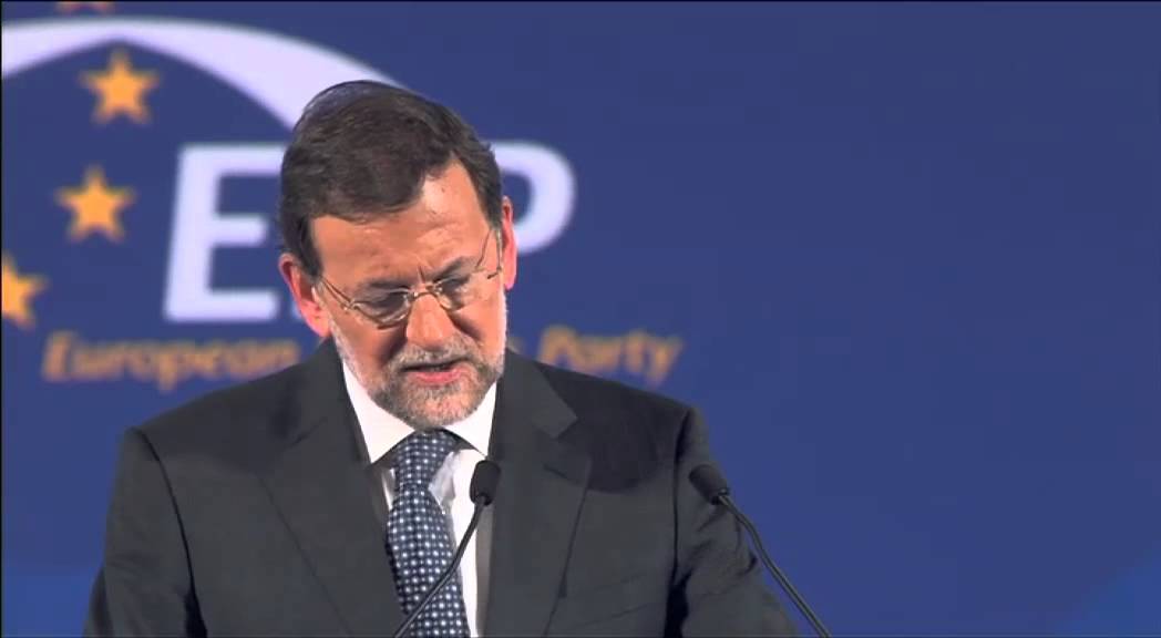 Spanish PM Mariano Rajoy addresses the EPP Congress in Bucharest