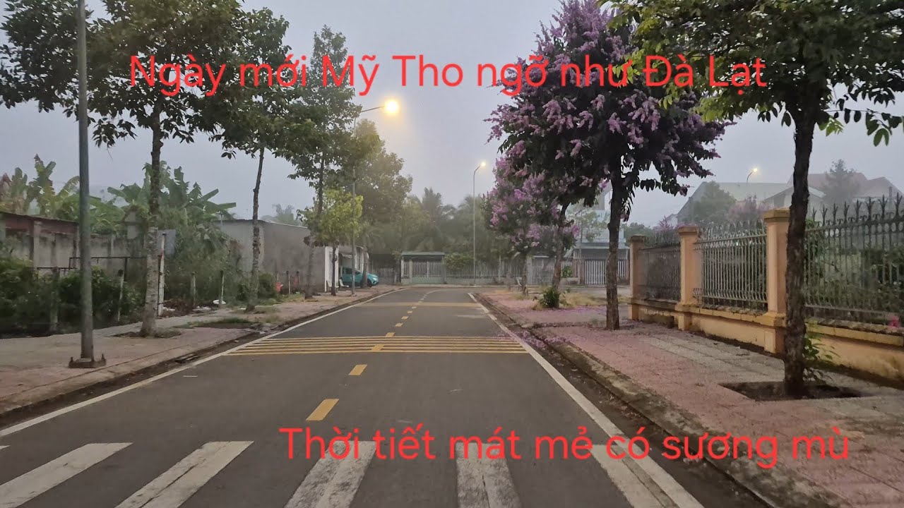 Ngày mới Mỹ Tho ngỡ như Đà Lạt thời tiết mát mẻ có sương mù 