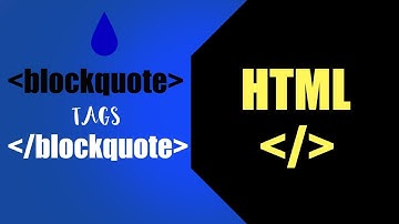 How to Create a blockquote in html (HTML TUTORIALS)