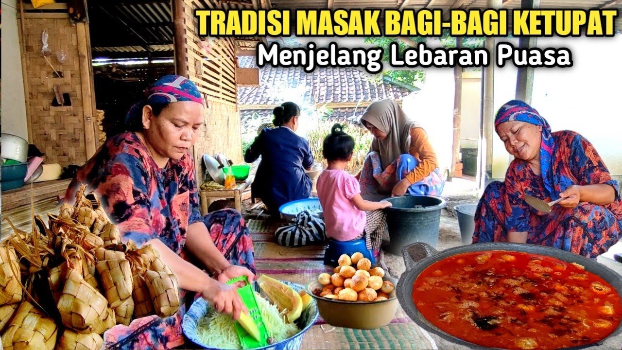 SeWajan BESAR,. Masak KETUPAT SAYUR LEBARAN, Serasa Suasana Lebaran Di Kampung Jaman Dulu