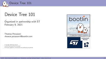 Device Tree 101 10:00 AM UTC+1 session