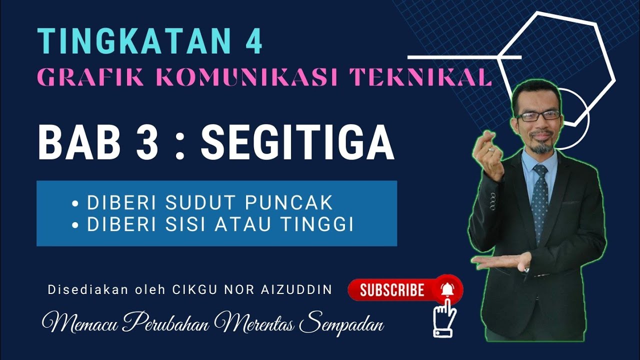 GKT Tingkatan 4 Segitiga. Diberi Sudut Puncak dan Sisi - Amali.