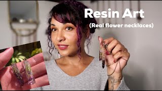 Resin Art For Beginners (Resin Necklaces with Real Flowers)